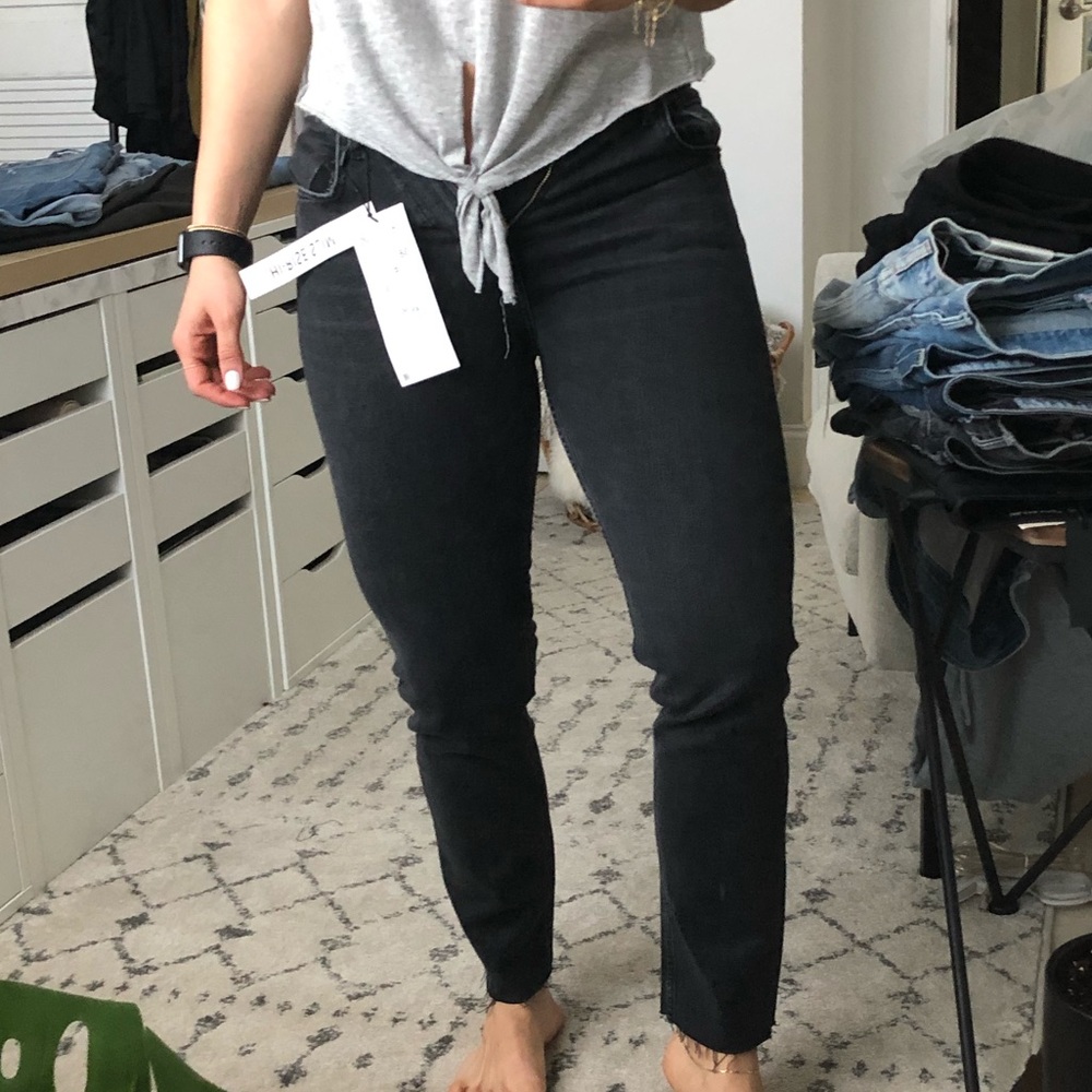 Zara Hi-Rise Slim Straight Leg Jeans